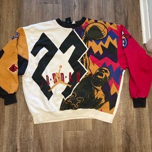 VTG 1992 Nike Air Jordan Pullover Sweatshirt All Over Print XL
